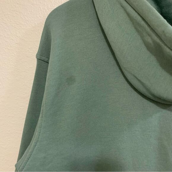 H&M Full Zip Jacket Hooded Women Medium Dark Green Relaxed Fit Pockets. - Picture 13 of 14